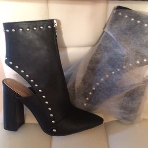 SIK Black Booties w/ silver detail